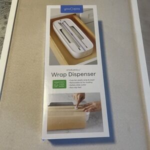YouCopia Organizing Wrap Dispenser For Foil Wrap Paper w/ Labels NEW